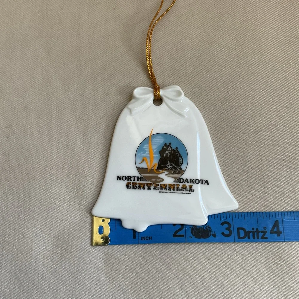 Vintage 1989 North Dakota 100 Year Centennial Anniversary Ornament